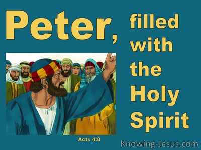 Acts 4:8 Peter Filled With The Holy Spirit (aqua)